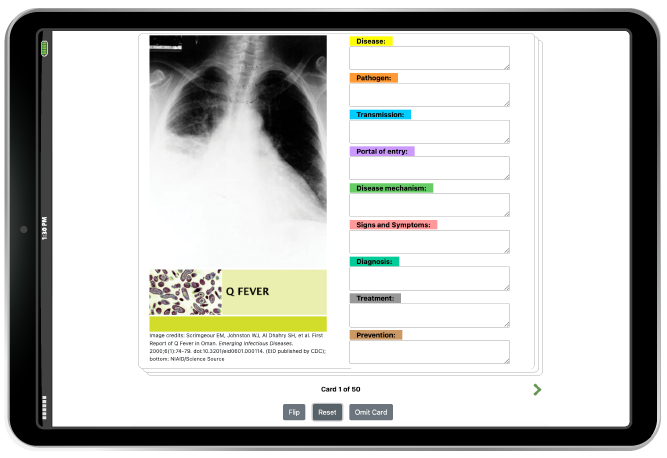 Flashcard example in iPad