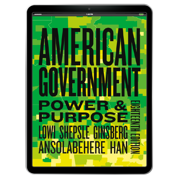 American Government: Power and Purpose book cover in iPad