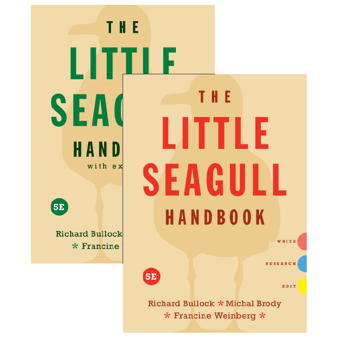The Little Seagull Handbook and The Little Seagull Handbook with exercises book covers