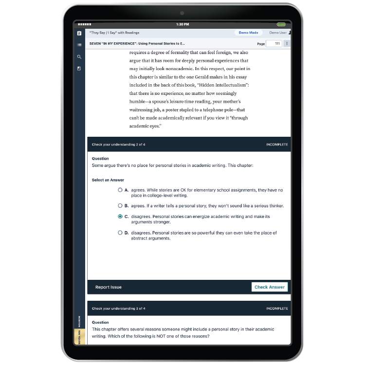 Norton Illumine Ebook example in iPad