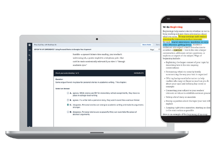 Norton Illumine Ebook example in Laptop and iPhone