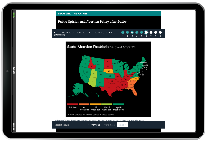 Interactive example in iPad
