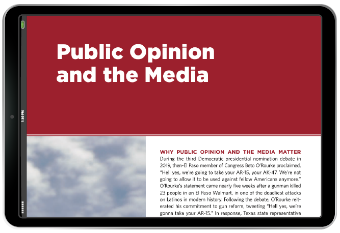 Public Opinion and the Media chapter opener in iPad