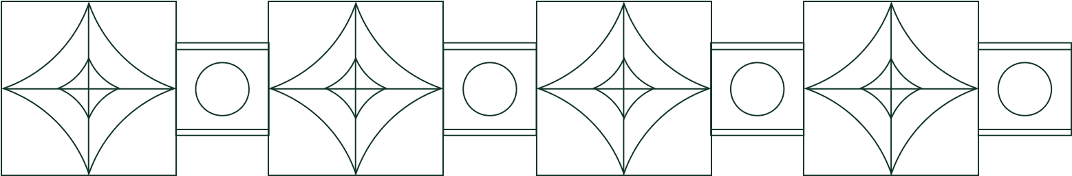 Abstract image with blue-colored arches and semi-circles.