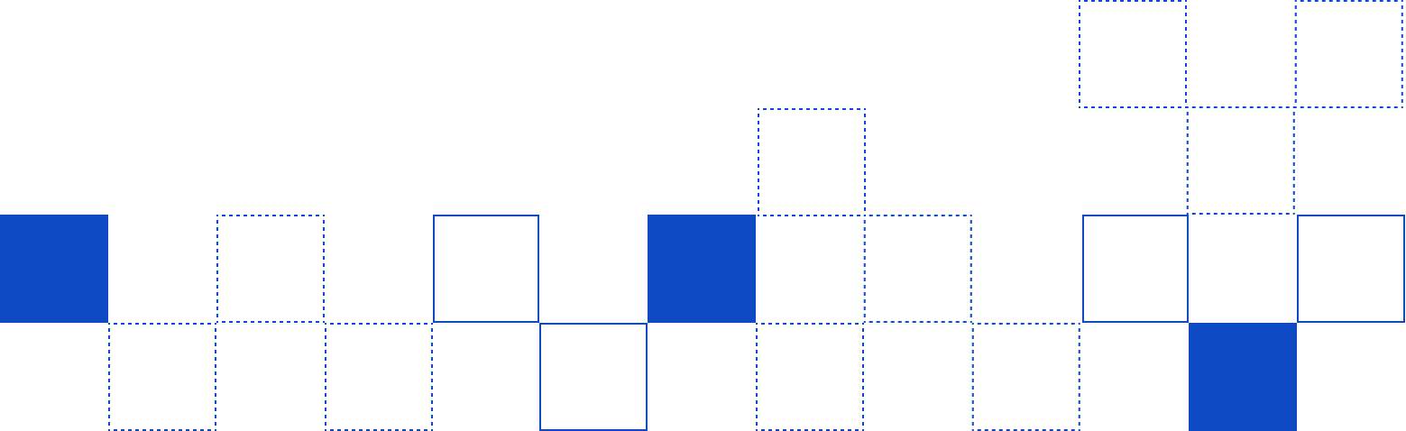 Abstract pattern of blue squares.