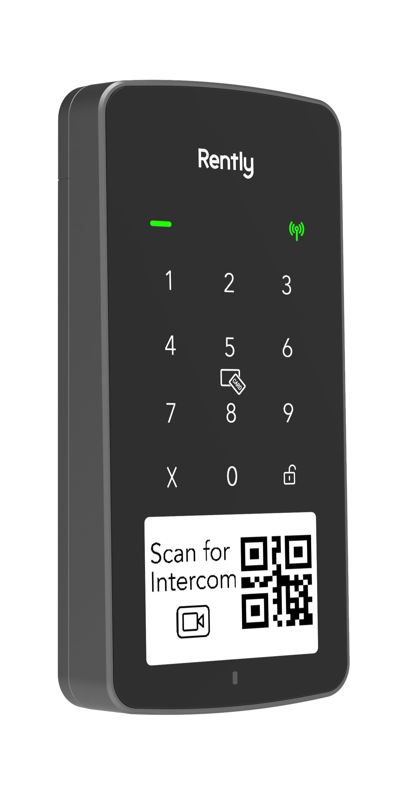 Rently's access panel with intercom