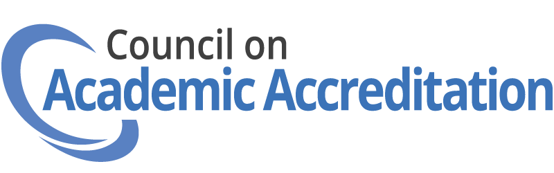 Council on Academic Accreditation logo.