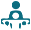Icon of a laptop representing hands-on learning.
