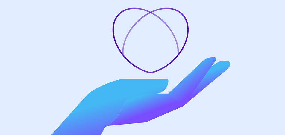 hand holding heart illustration