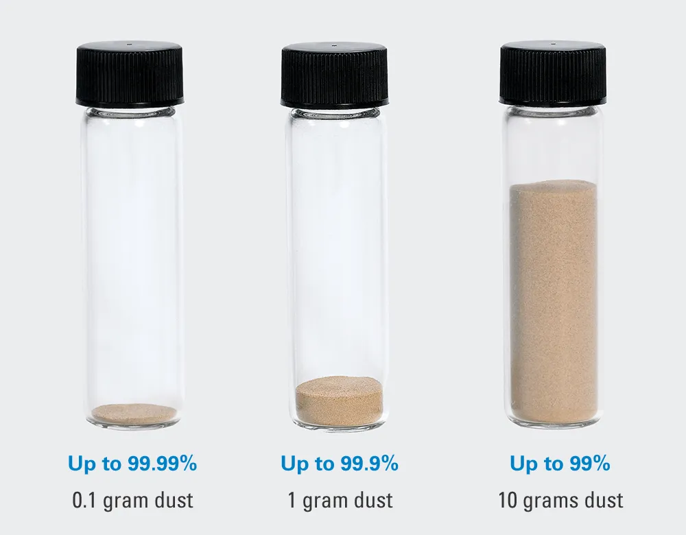 Dust Holding Capacity