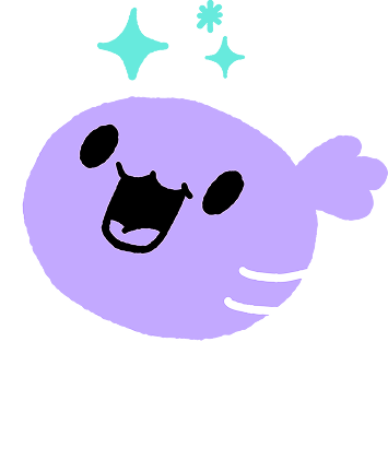 Dewy mascot jumping for joy