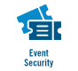 Two blue tickets with the text "Event Security" below.