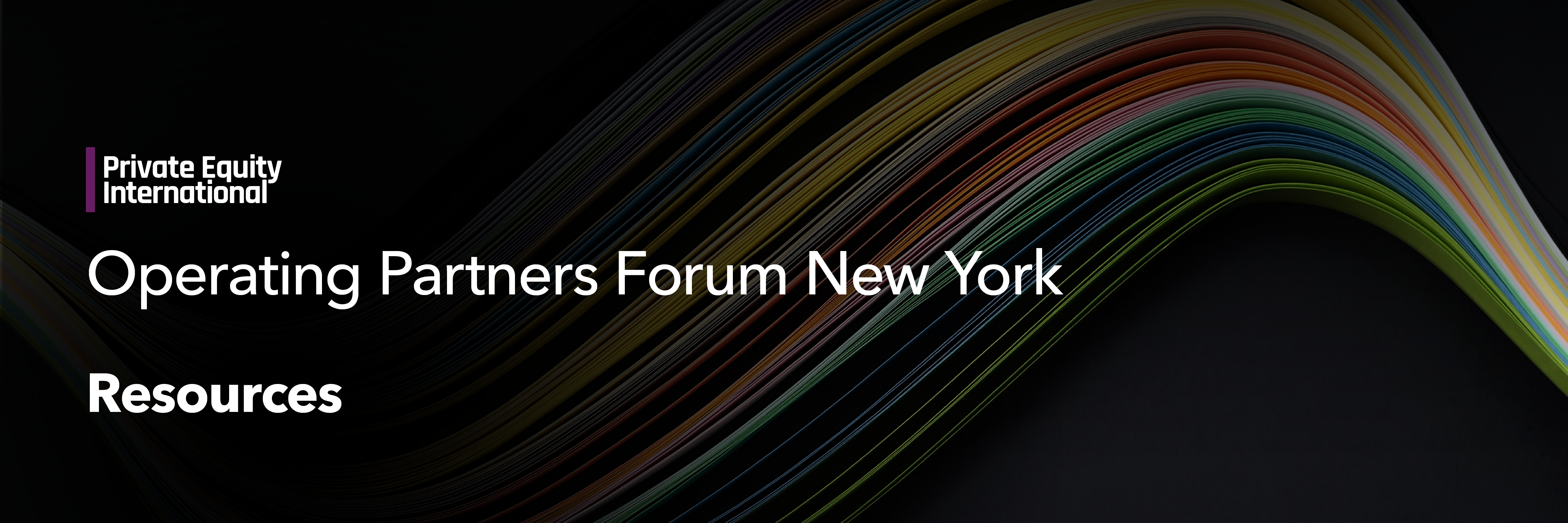 Private Equity International Operating Partners Forum Napa Resources