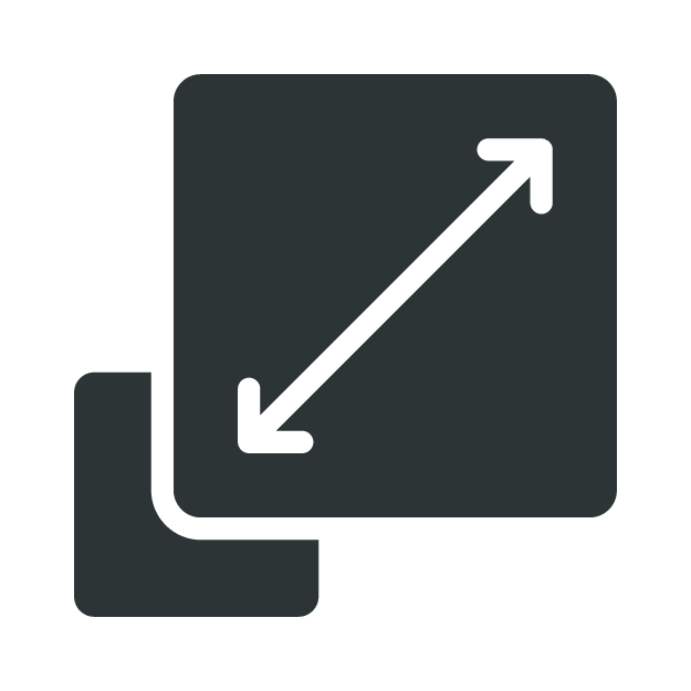 Icon for expanding or adjusting the size of an element.
