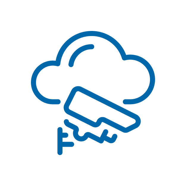 Icon of a cloud and a security camera
