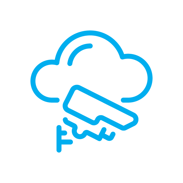Icon of a cloud and a security camera