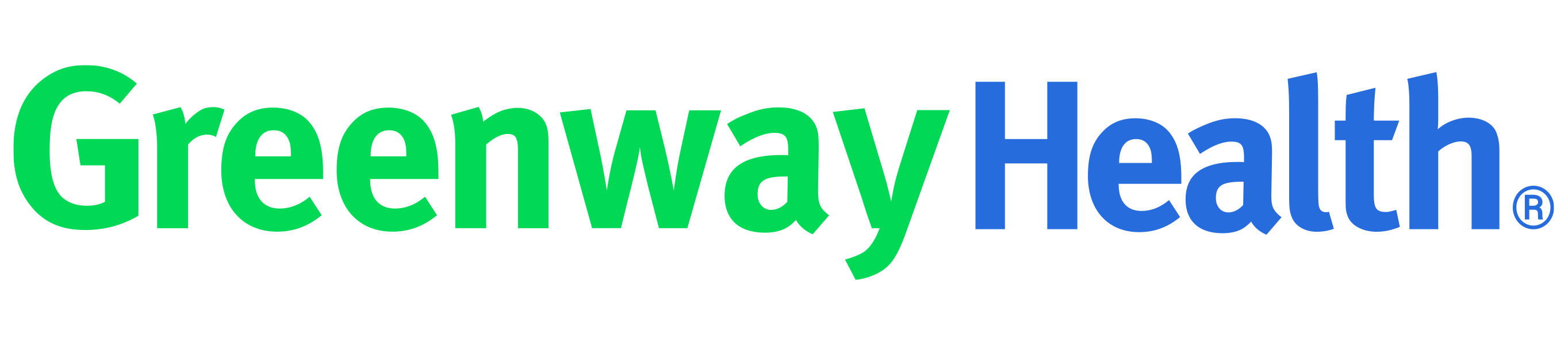 A black and white logo for greenway health