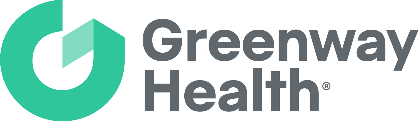 A black and white logo for greenway health