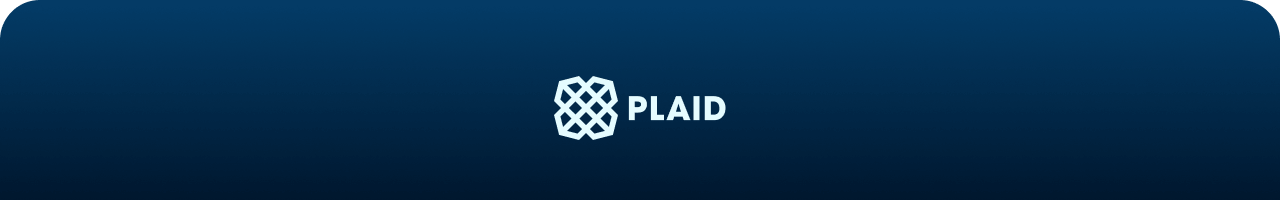 Plaid logo with its distinctive geometric icon and company name.