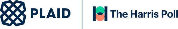 Logos for Plaid and Harris Poll