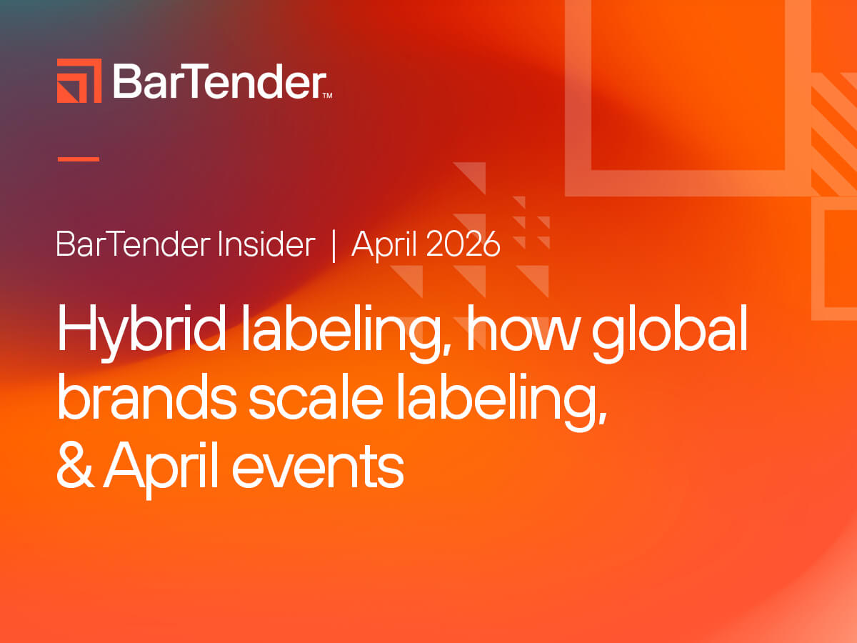 BarTender Partner Insider announcement for April 2026, detailing July 2026 pricing, quarterly webinar, and April events.