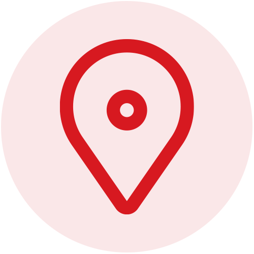 Icon of a red location pointer