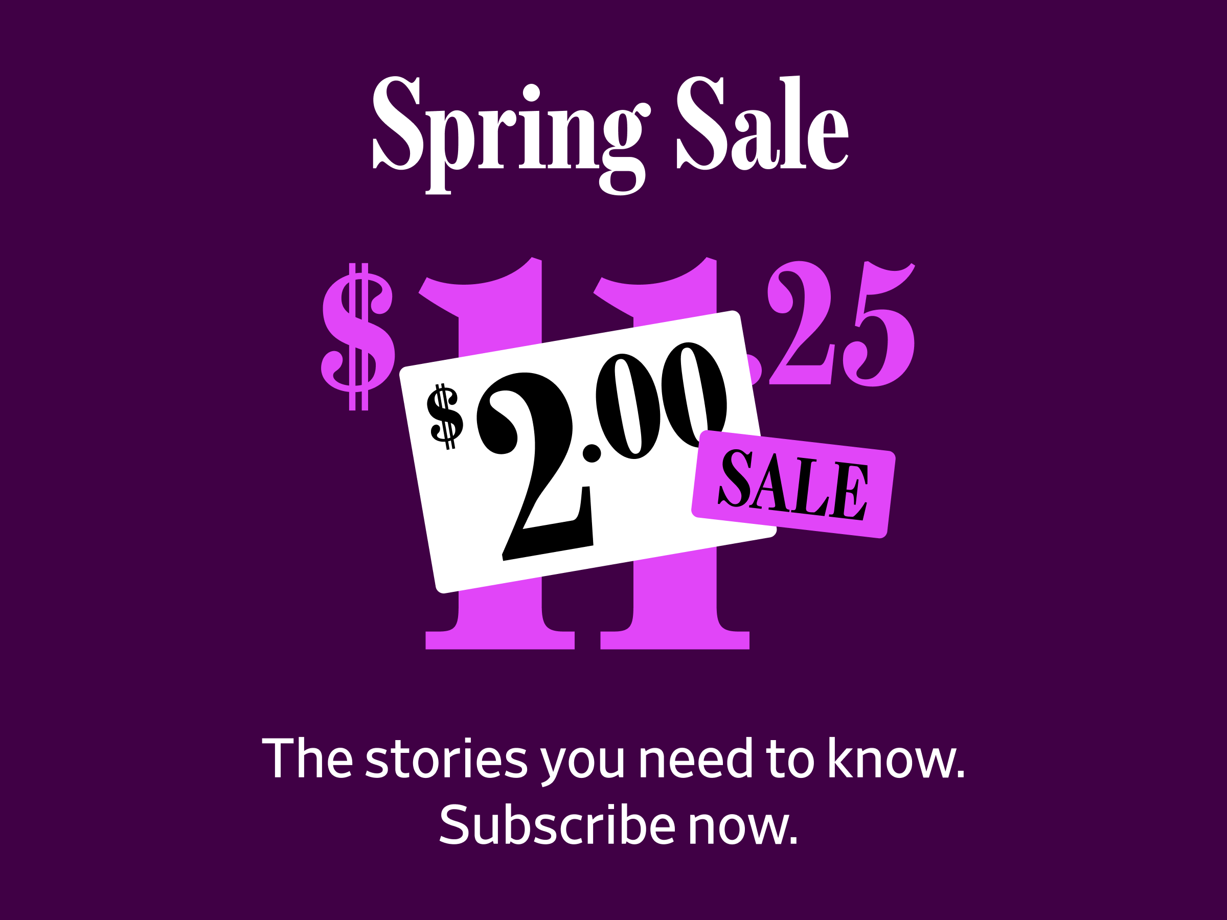 WSJ Spring Sale